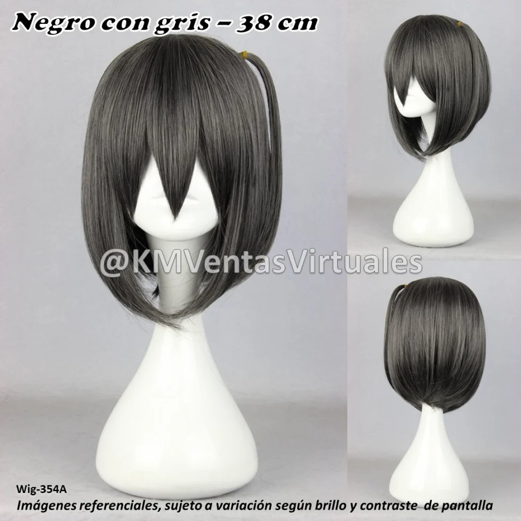 Peluca Tsukiko Gris Corta (WIG-354A)