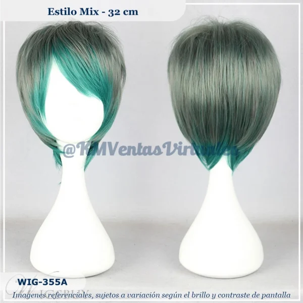 Peluca Verde Corta (WIG-355A)