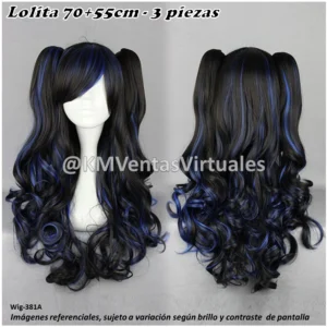 Peluca Negro Mediana (WIG-381A)