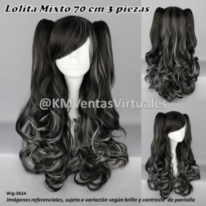 Peluca Negro Mediana (WIG-382A)