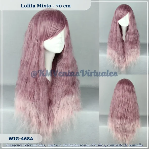 Peluca Rosado Mediana (WIG-468A)