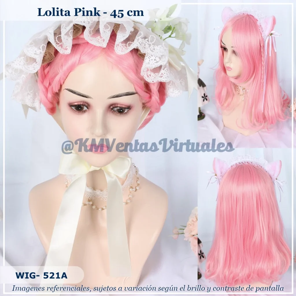 Peluca Rosado Corta (WIG-521A)
