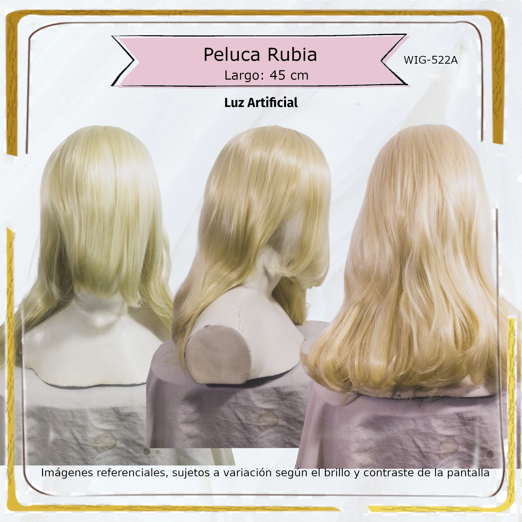 Peluca Rubio Corta (WIG-522A) - Image 2