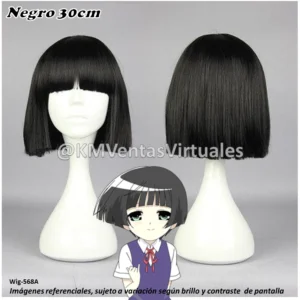 Peluca Kohina Negro Corta (WIG-568A)