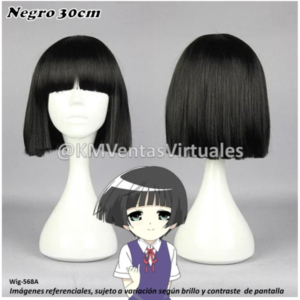 Peluca Kohina Negro Corta (WIG-568A)