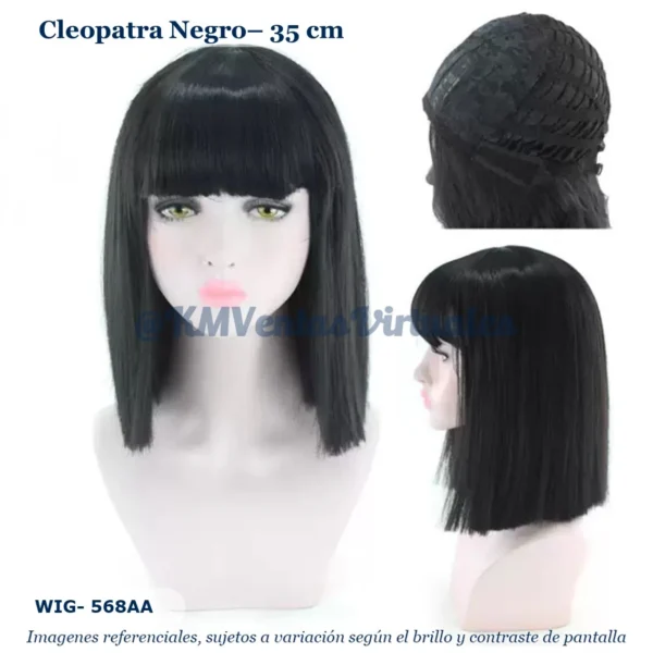 Peluca Kohina Negro Corta (WIG-568AA)
