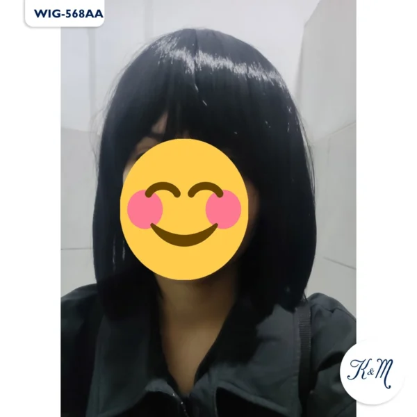 Peluca Kohina Negro Corta (WIG-568AA) - Image 3