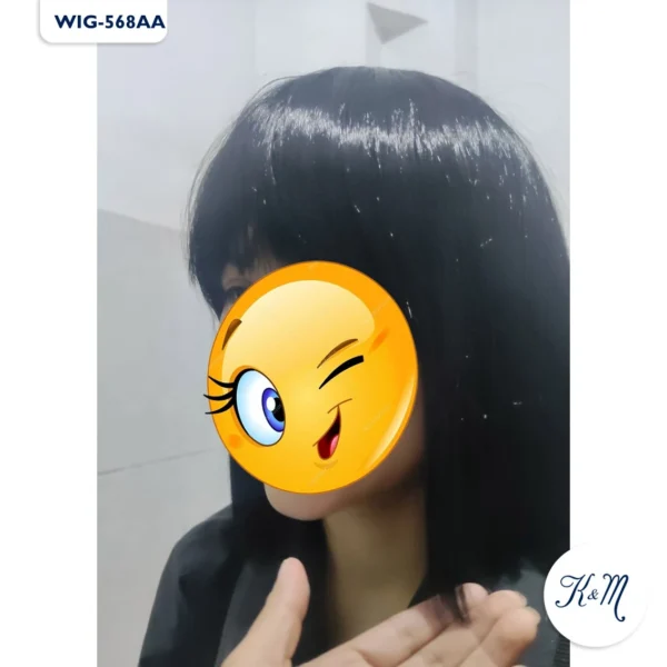 Peluca Kohina Negro Corta (WIG-568AA) - Image 2