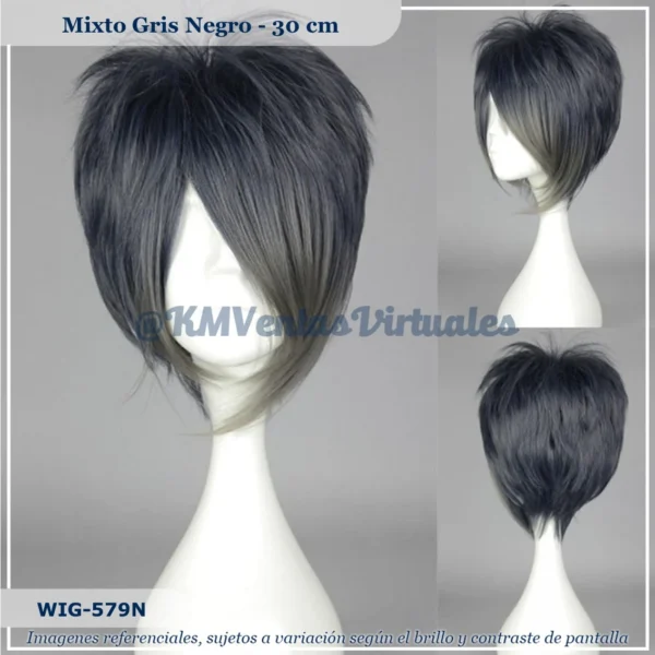 Peluca Mikazuki Muy Oscuro Corta (WIG-579N)