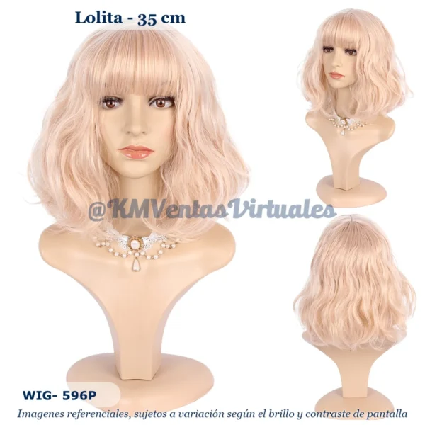 Peluca Rosado Corta (WIG-596P)