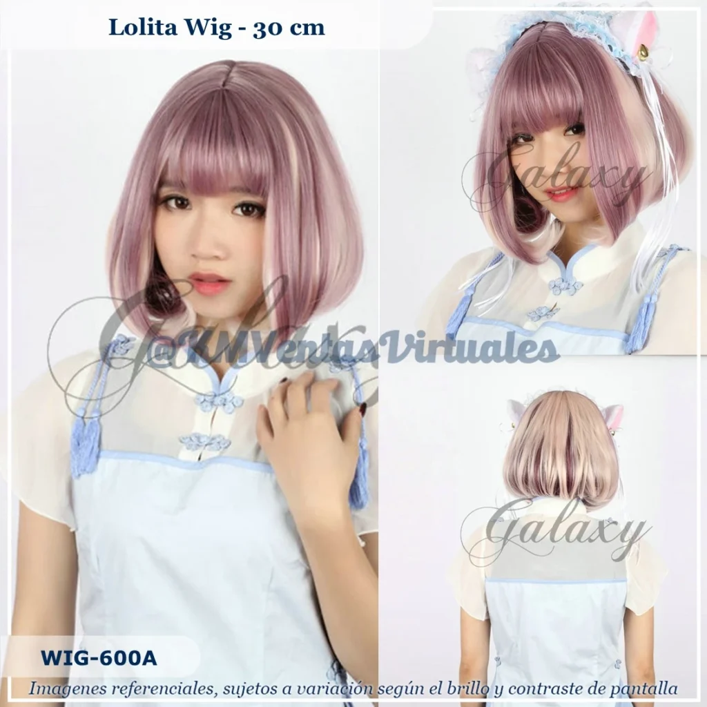 Peluca Rosado Corta (WIG-600A)