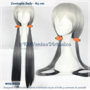 Peluca Judy Gris Larga (WIG-609A)