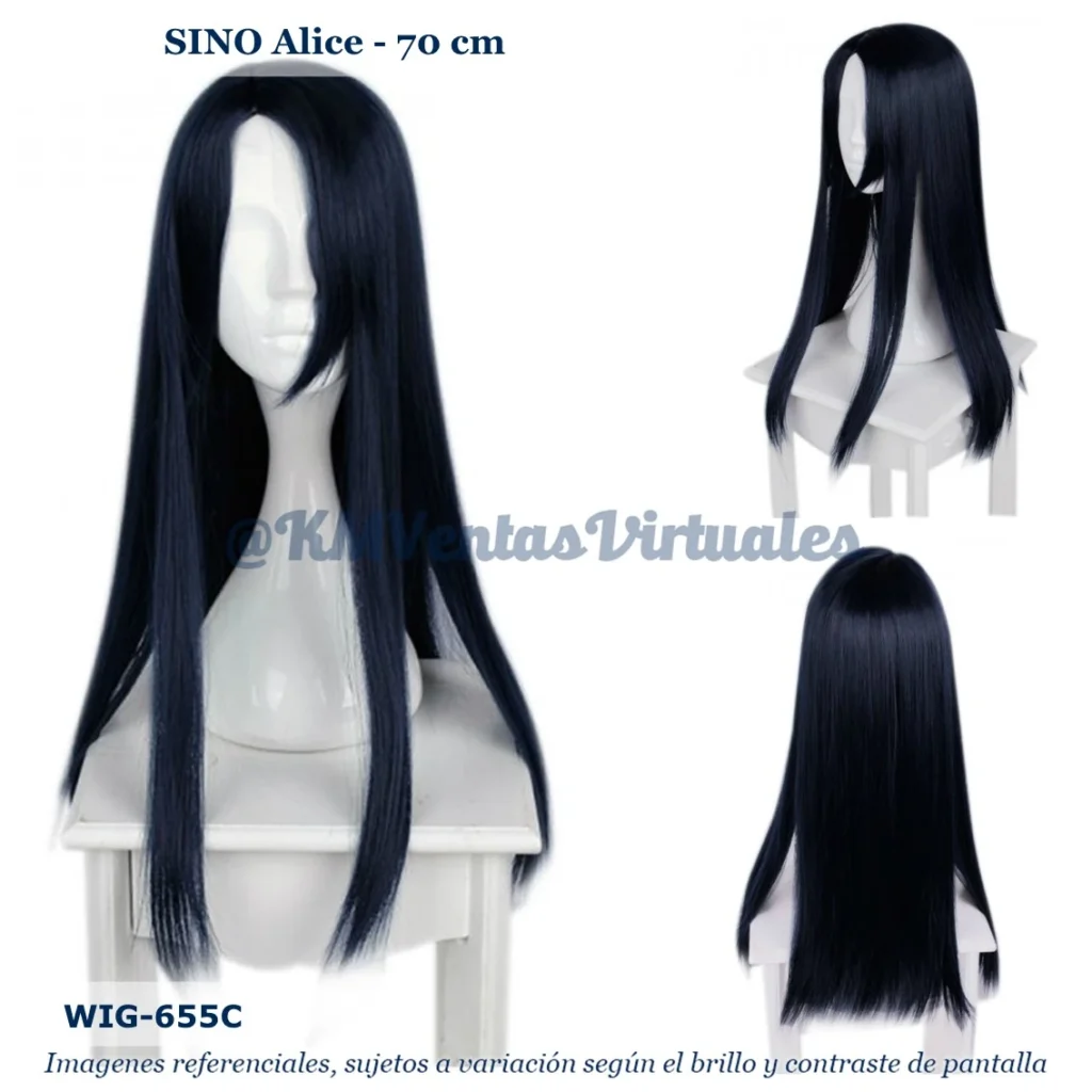 Peluca Azul Mediana (WIG-655C)