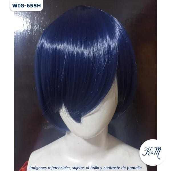 Peluca Azul Corta (WIG-655H) - Image 2