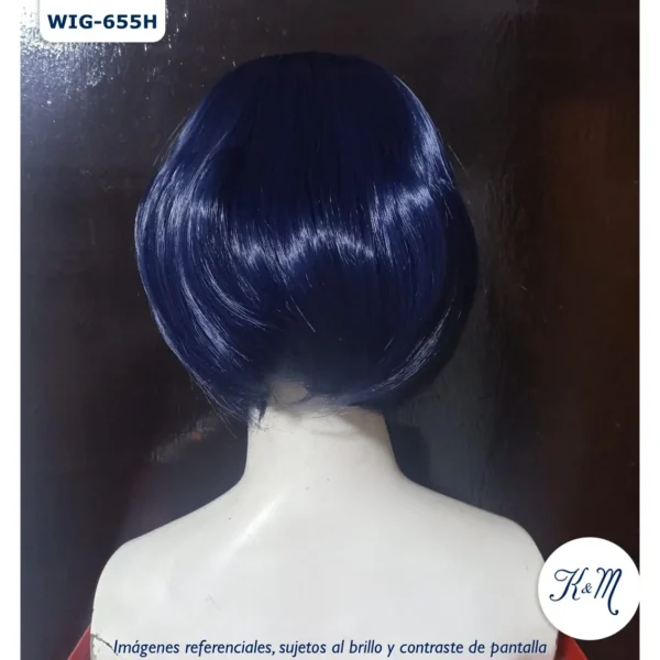 Peluca Azul Corta (WIG-655H) - Image 5