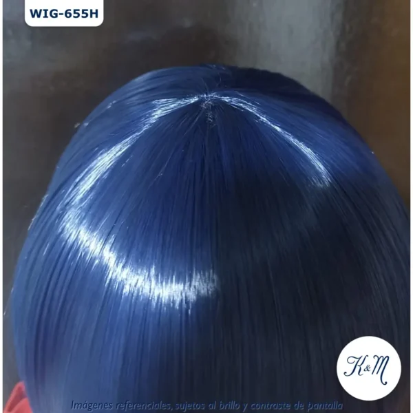 Peluca Azul Corta (WIG-655H) - Image 4