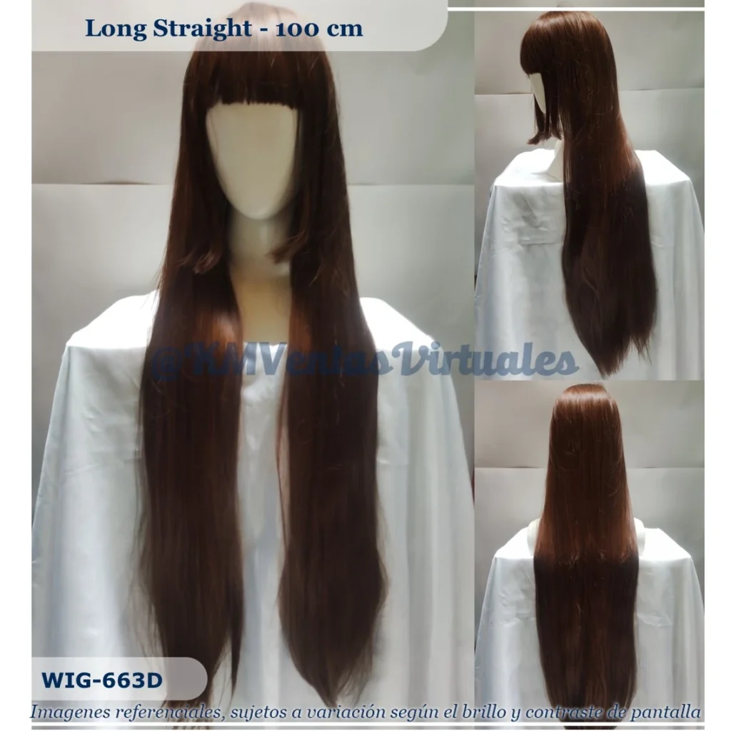 Peluca Marrón Larga (WIG-663D)