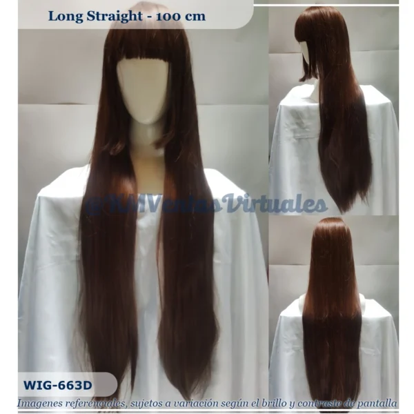 Peluca Marrón Larga (WIG-663D)