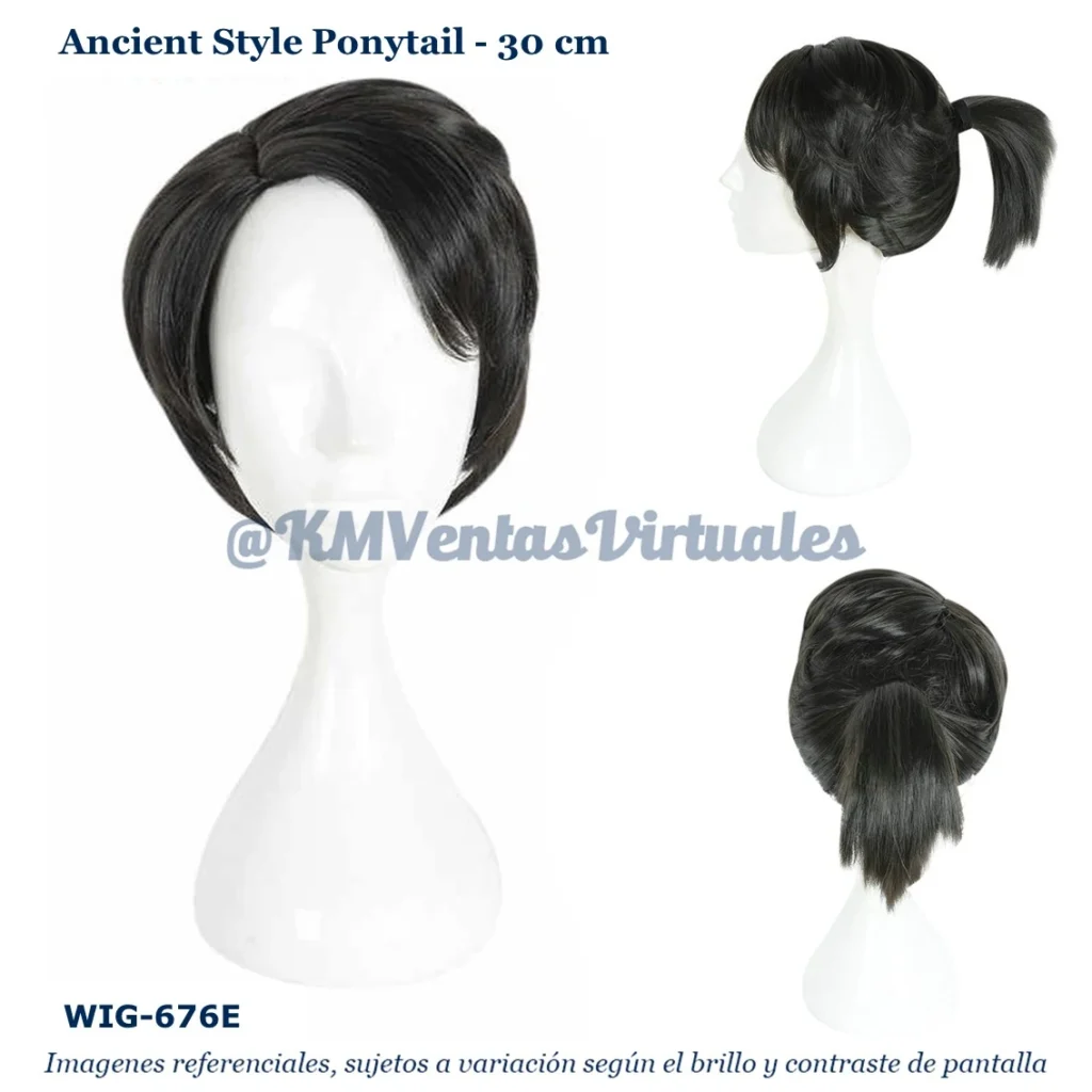 Peluca Ninja Negro Corta (WIG-676E)