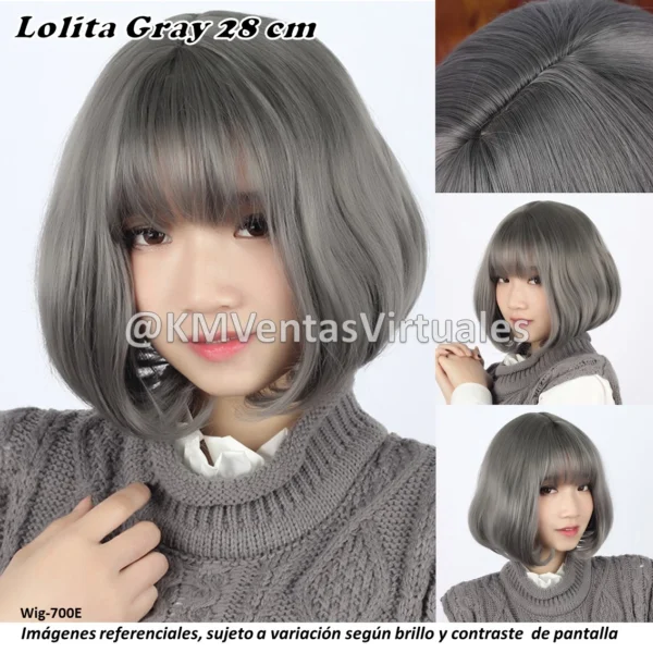 Peluca Gris Corta (WIG-700E)