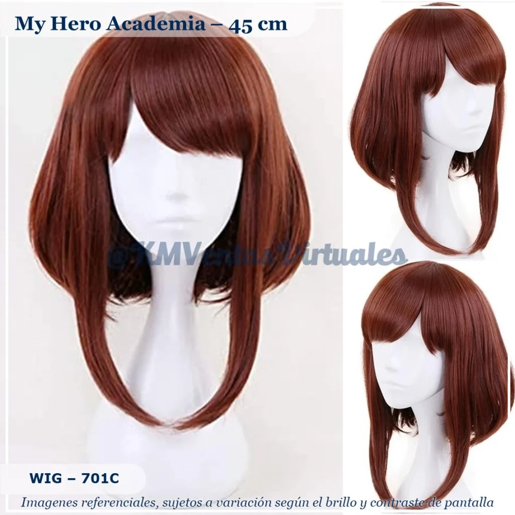 Peluca Ochako Castaño Corta (WIG-701C)