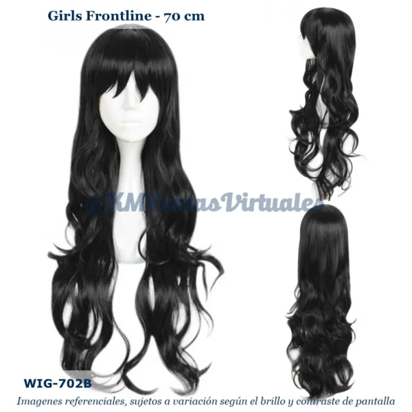 Peluca Negro Mediana (WIG-702B)