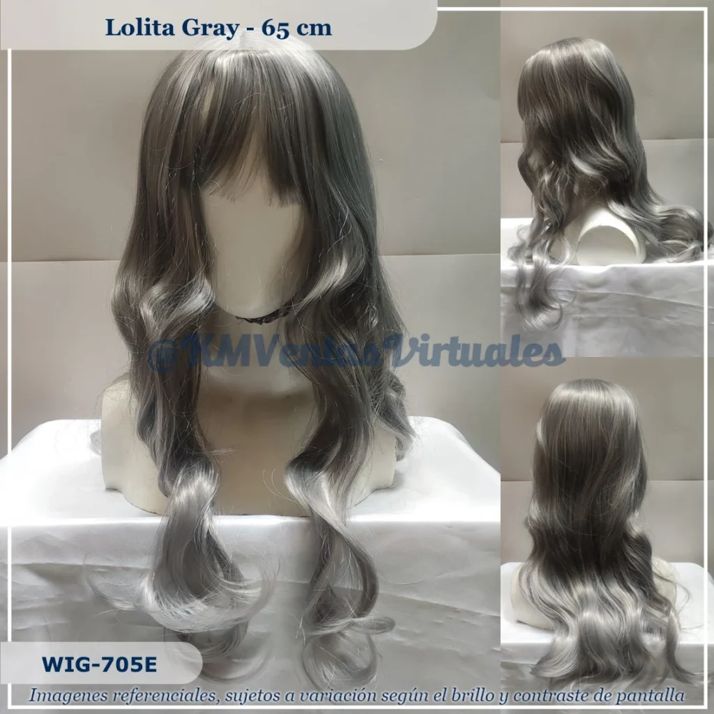 Peluca Gris Mediana (WIG-705E)