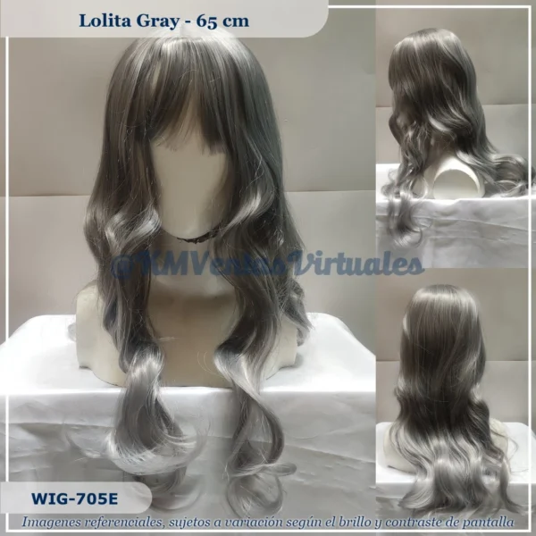 Peluca Gris Mediana (WIG-705E)