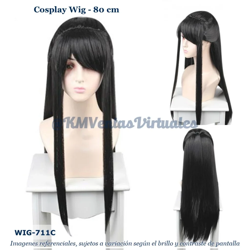Peluca Negro Larga (WIG-711C)