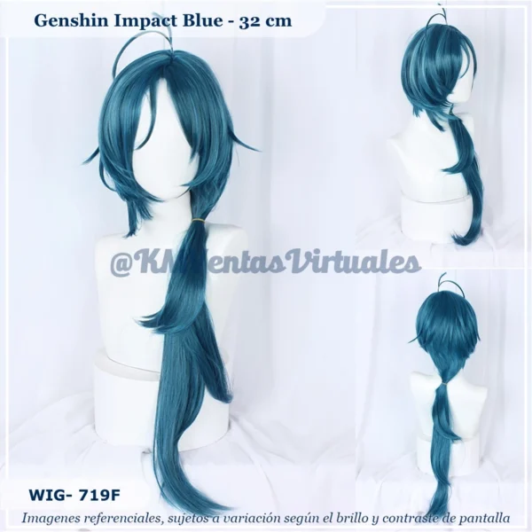 Peluca Kaeya Azul Larga (WIG-719F)