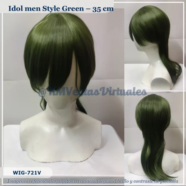 Peluca Verde Corta (WIG-721V)