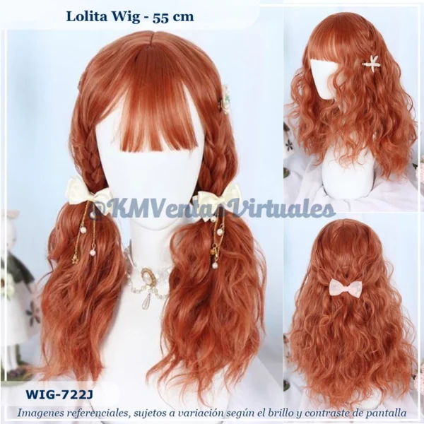 Peluca Naranja Mediana (WIG-722J)