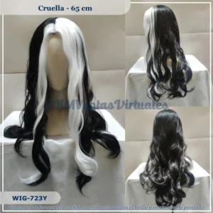 Peluca Cruella Mixto Mediana (WIG-723Y)
