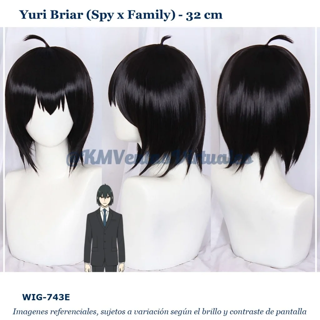 Peluca Yuri Negro Corta (WIG-743E)