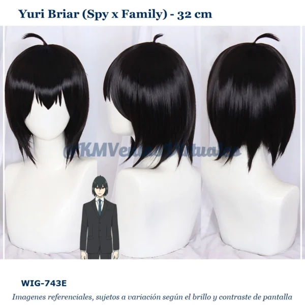 Peluca Yuri Negro Corta (WIG-743E)