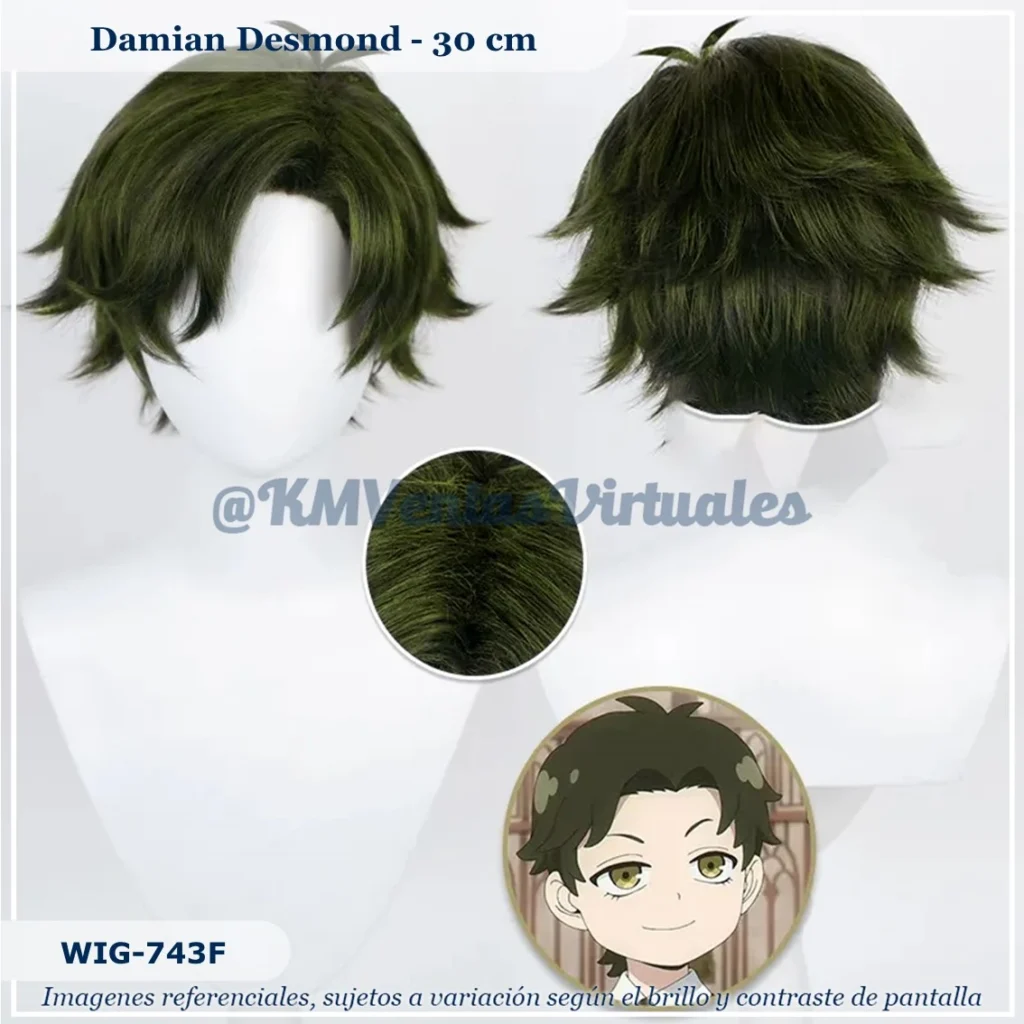 Peluca Damian Verde Corta (WIG-743F)