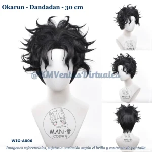 Peluca Okarun Negro Corta (WIG-A006)