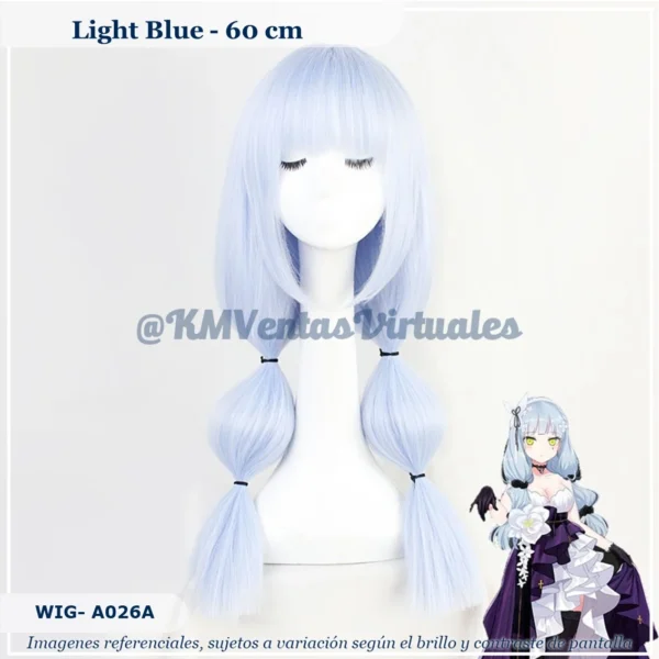 Peluca Celeste Mediana (WIG-A026A)