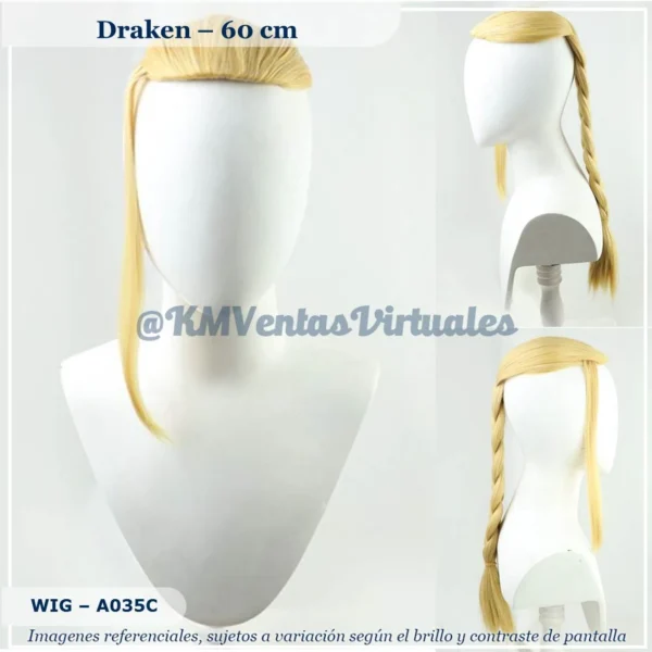 Peluca Draken Amarillo Mediana (WIG-A035C)