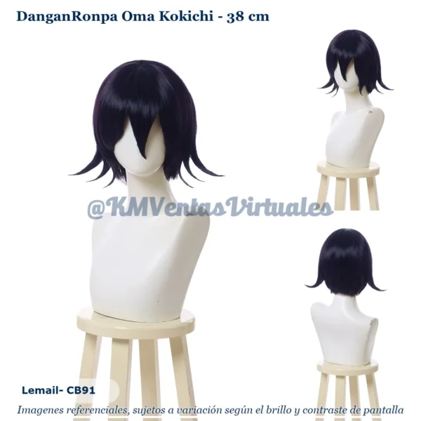 Peluca Kokichi Negro Corta (WIG-CB91)