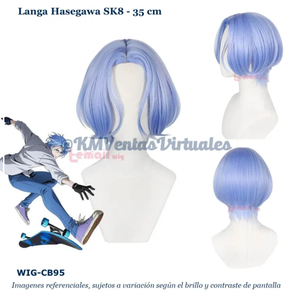 Peluca Corta Azul Corta (WIG-CB95)