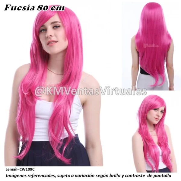 Peluca Rosado Larga (WIG-CW109C)