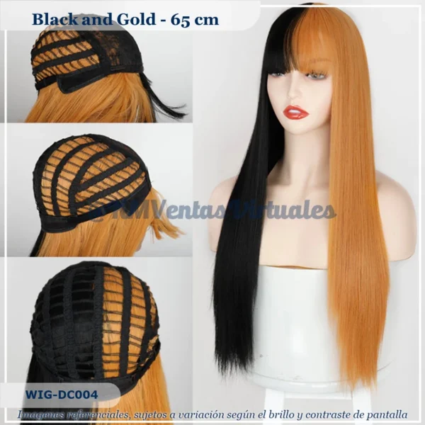 Peluca Lolita Naranja Negro Mixto Mediana (WIG-DC004) - Image 3