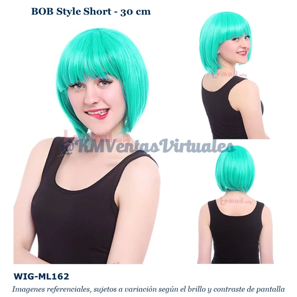 Peluca Bulma Verde Corta (WIG-ML162)