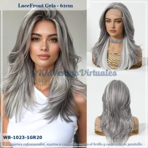 Peluca Lace 13x6 Gris Mediana (WB-1023-1GR20)