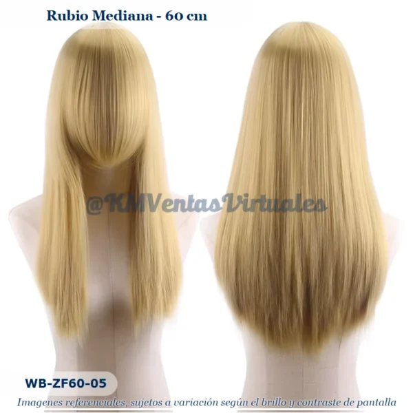 Peluca Rubio Mediana (WB-ZF60-05)