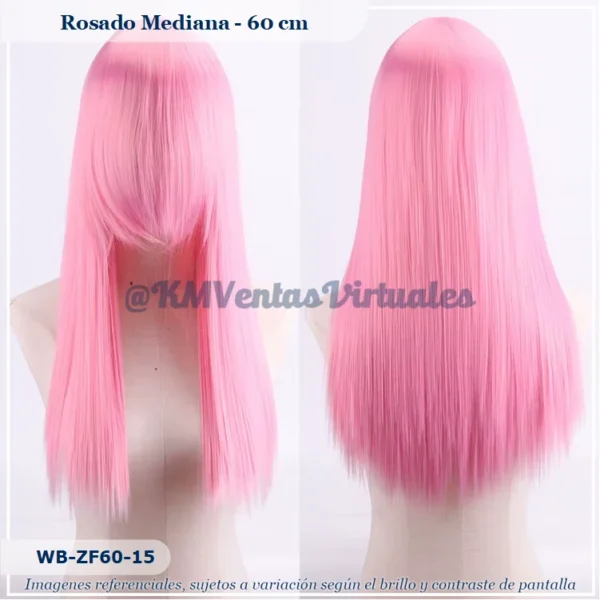 Peluca Rosado Mediana (WB-ZF60-15)