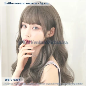 Peluca Estilo Coreano Castaño Mediana (WB-C-0304-HT)
