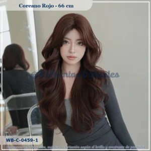 Peluca Estilo Coreano Rojo Mediana (WB-C-0459-1)
