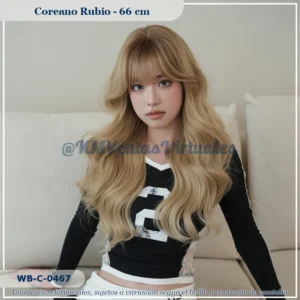 Peluca Estilo Coreano Rubio Mediana (WB-C-0467)